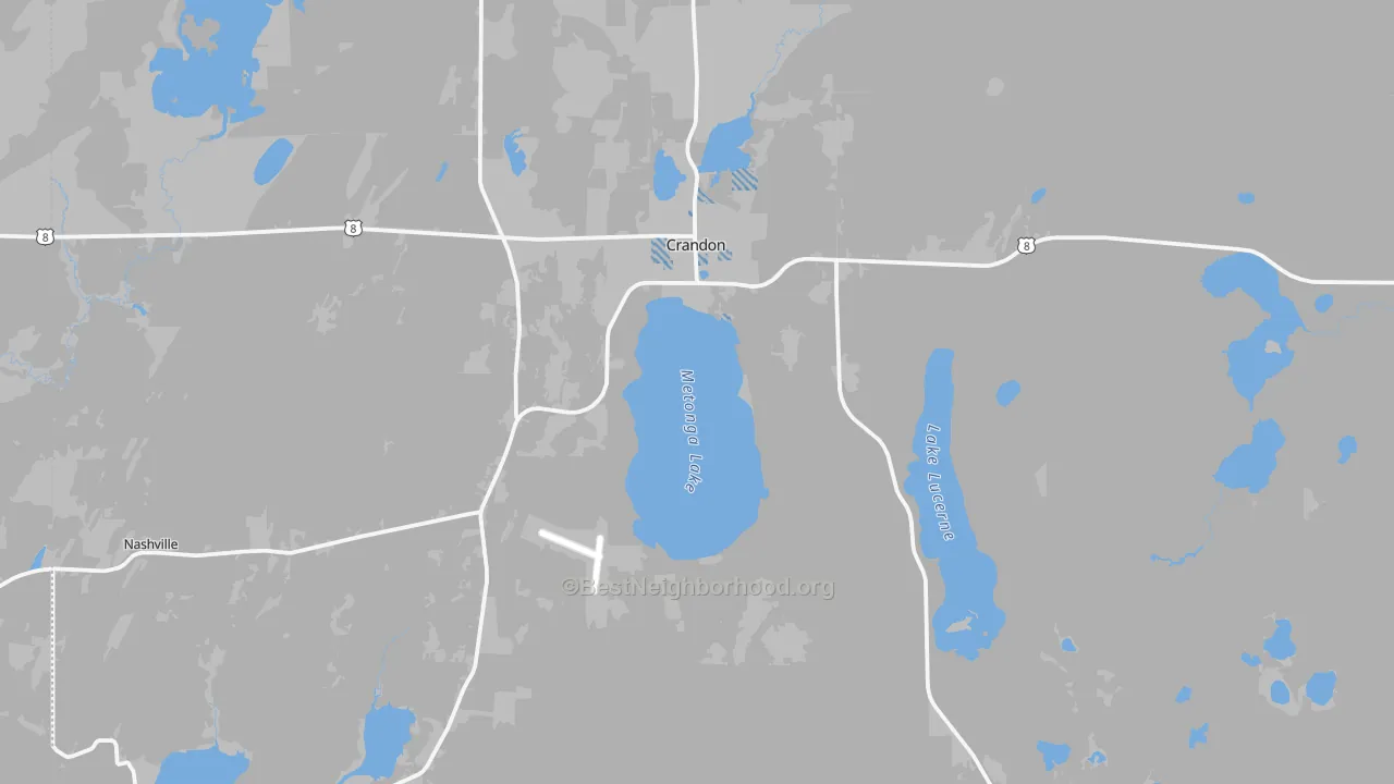 Transit Grade map of Crandon, WI