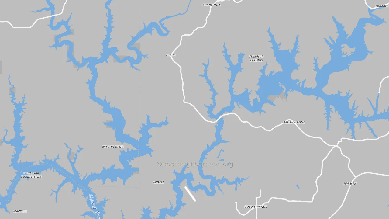 Transit Grade map of Crane Hill, AL