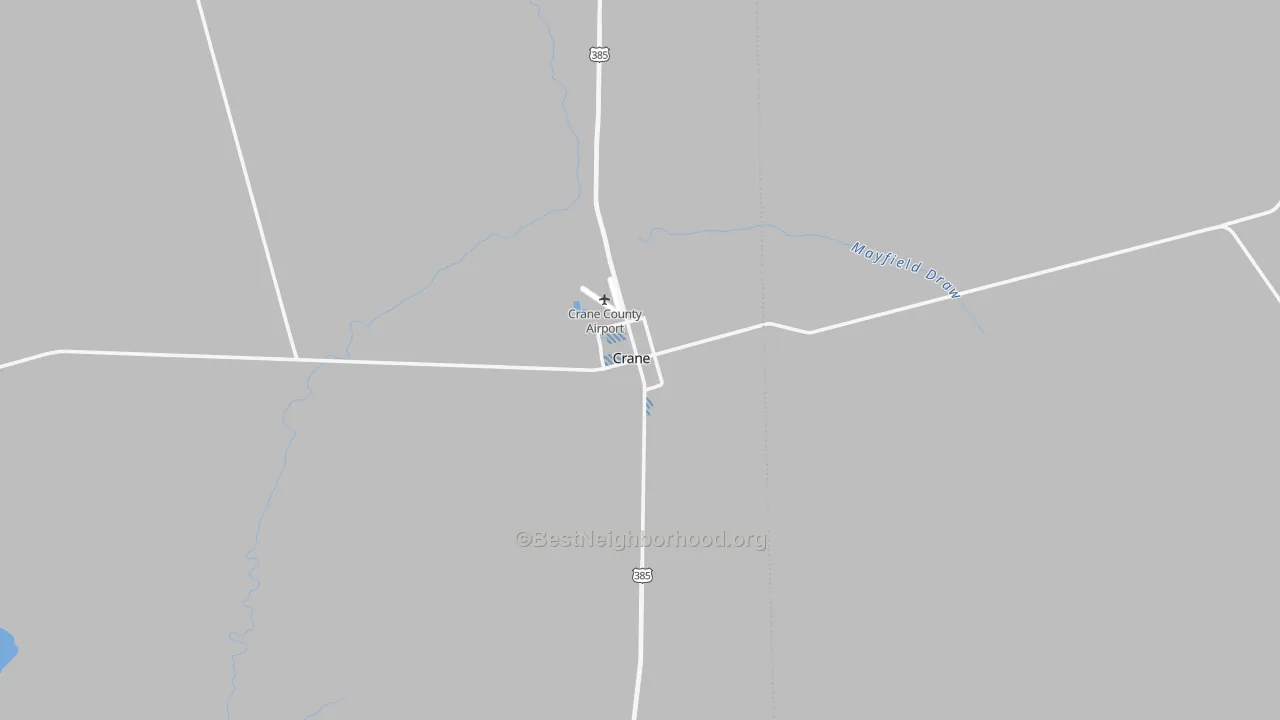Transit Grade map of Crane, TX