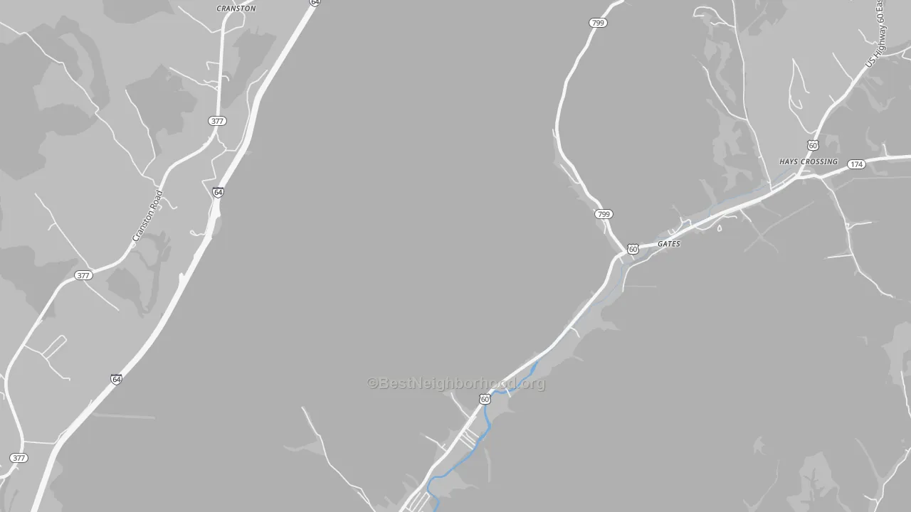 Transit Grade map of Cranston, KY