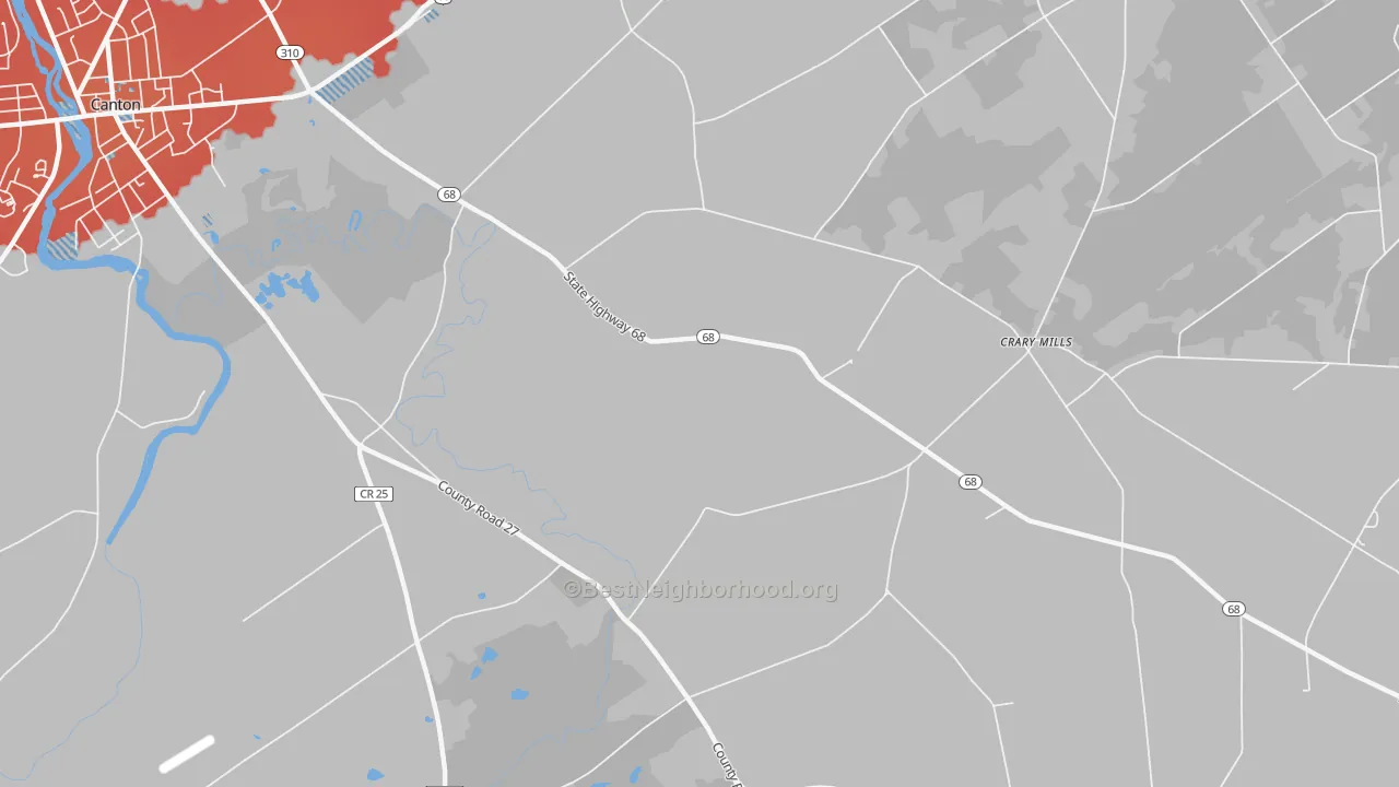 Transit Grade map of Crary Mills, NY