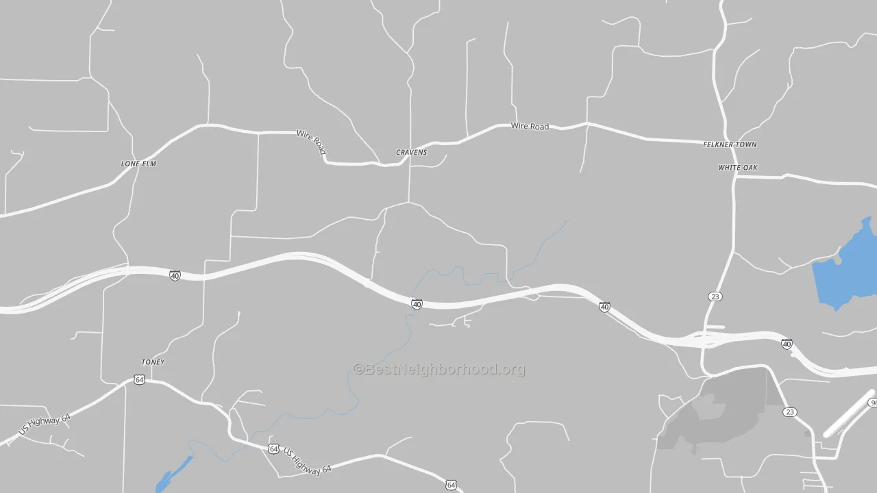 Transit Grade map of Cravens, AR