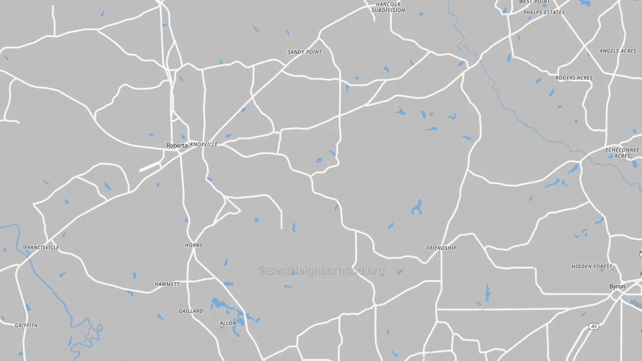 Transit Grade map of Crawford County, GA