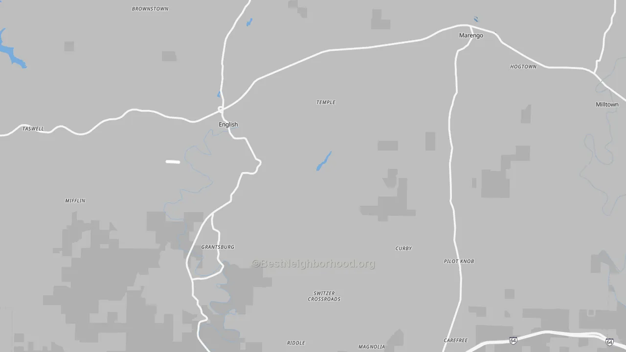 Transit Grade map of Crawford County, IN