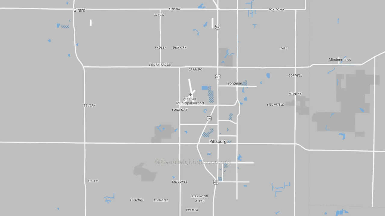 Transit Grade map of Crawford County, KS