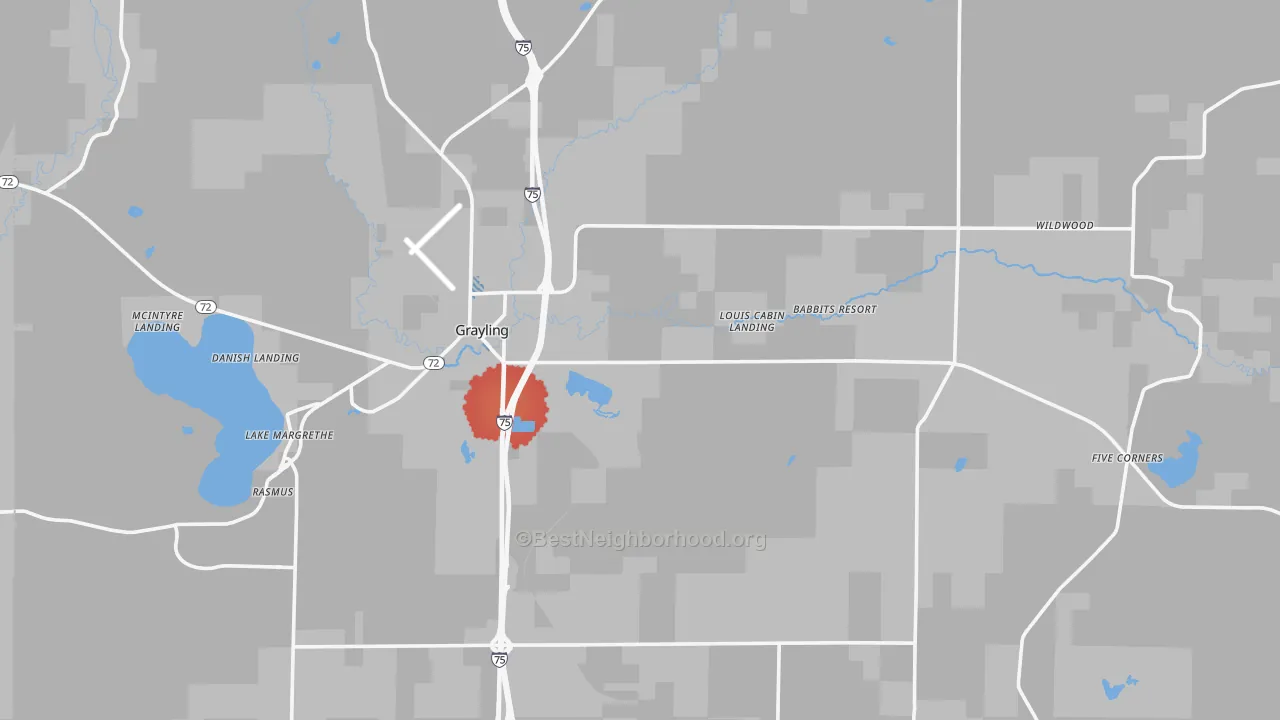 Transit Grade map of Crawford County, MI