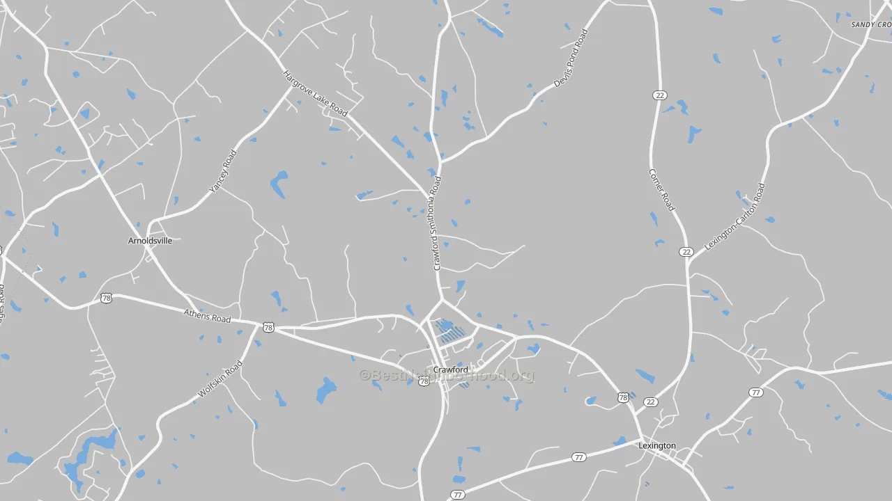 Transit Grade map of Crawford, GA