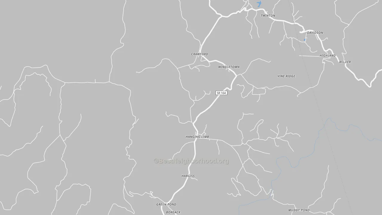 Transit Grade map of Crawford, TN