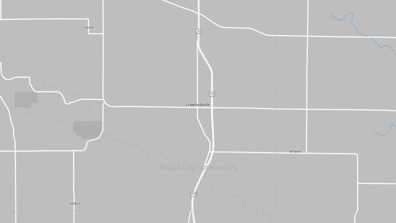 Transit Grade map of Crawfordsville, IA