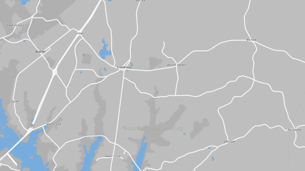 Transit Grade map of Creedmoor, NC