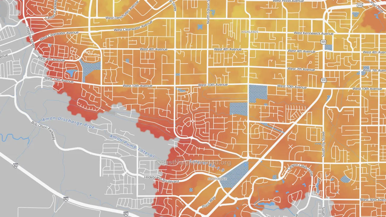 Transit Grade map of Creekstone, Kennewick, WA