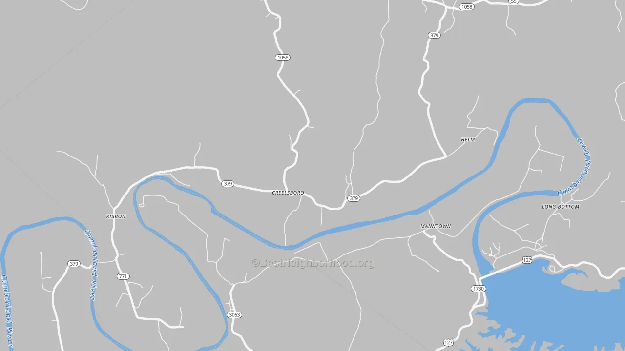 Transit Grade map of Creelsboro, KY