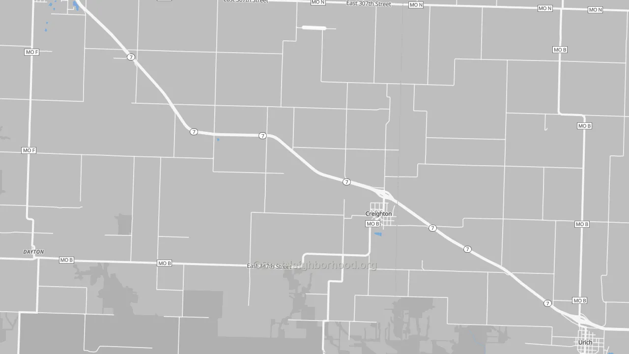 Transit Grade map of Creighton, MO