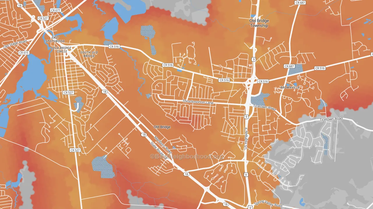 Transit Grade map of Creighton Village, Old Bridge, NJ