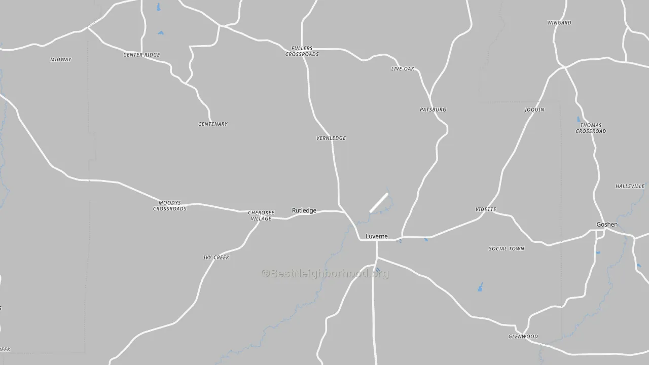 Transit Grade map of Crenshaw County, AL
