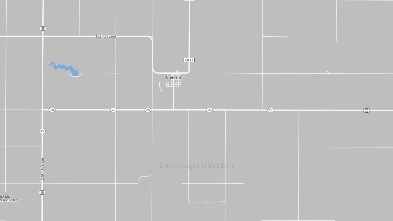 Transit Grade map of Cresbard, SD