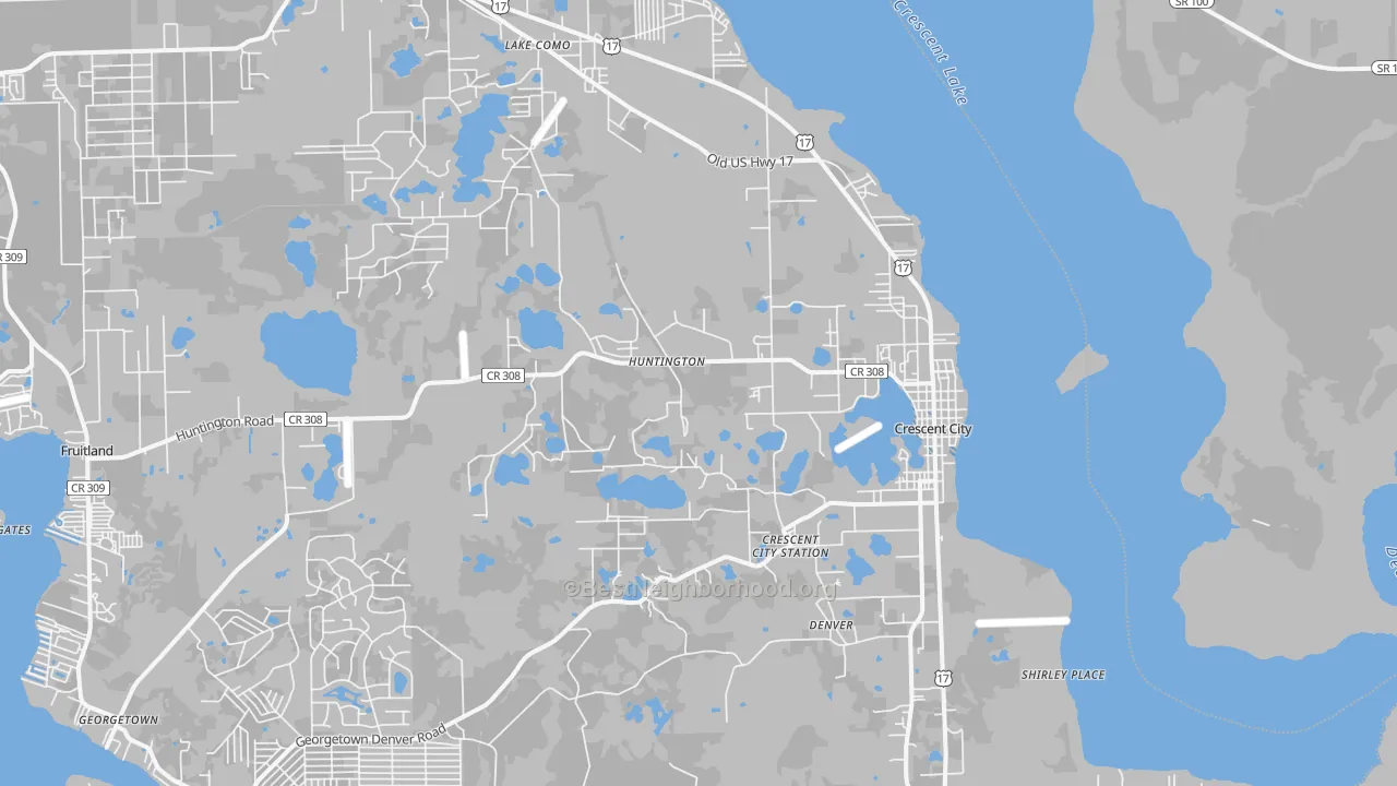 Transit Grade map of Crescent City, FL