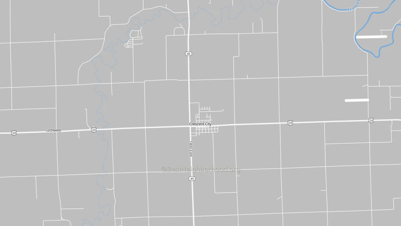 Transit Grade map of Crescent City, IL