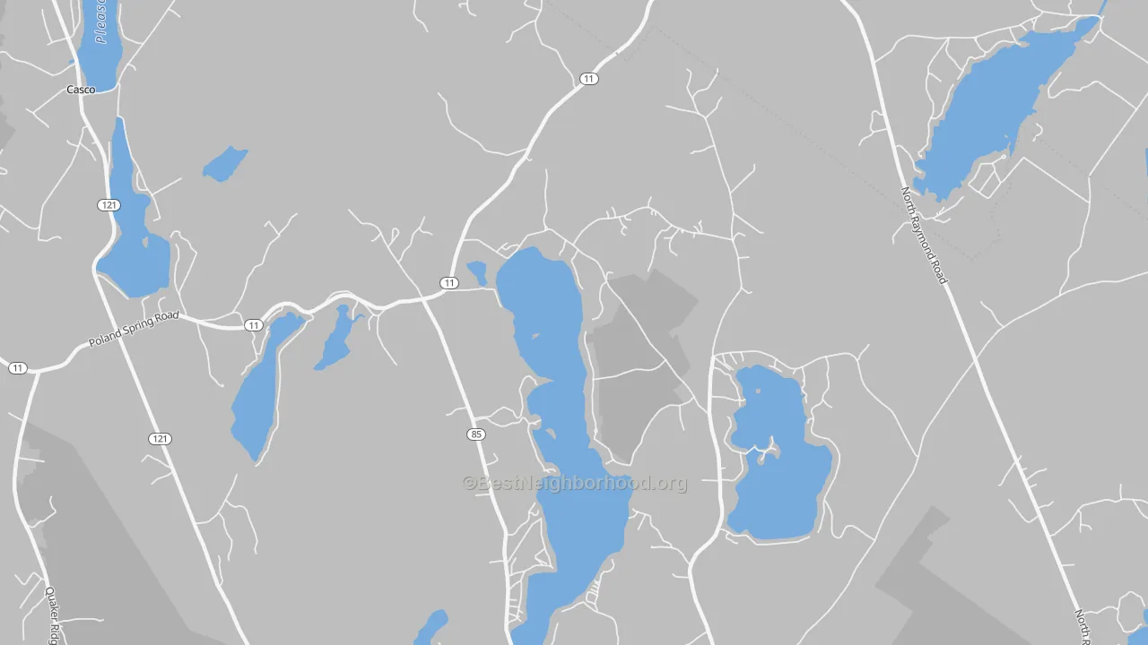 Transit Grade map of Crescent Lake, ME