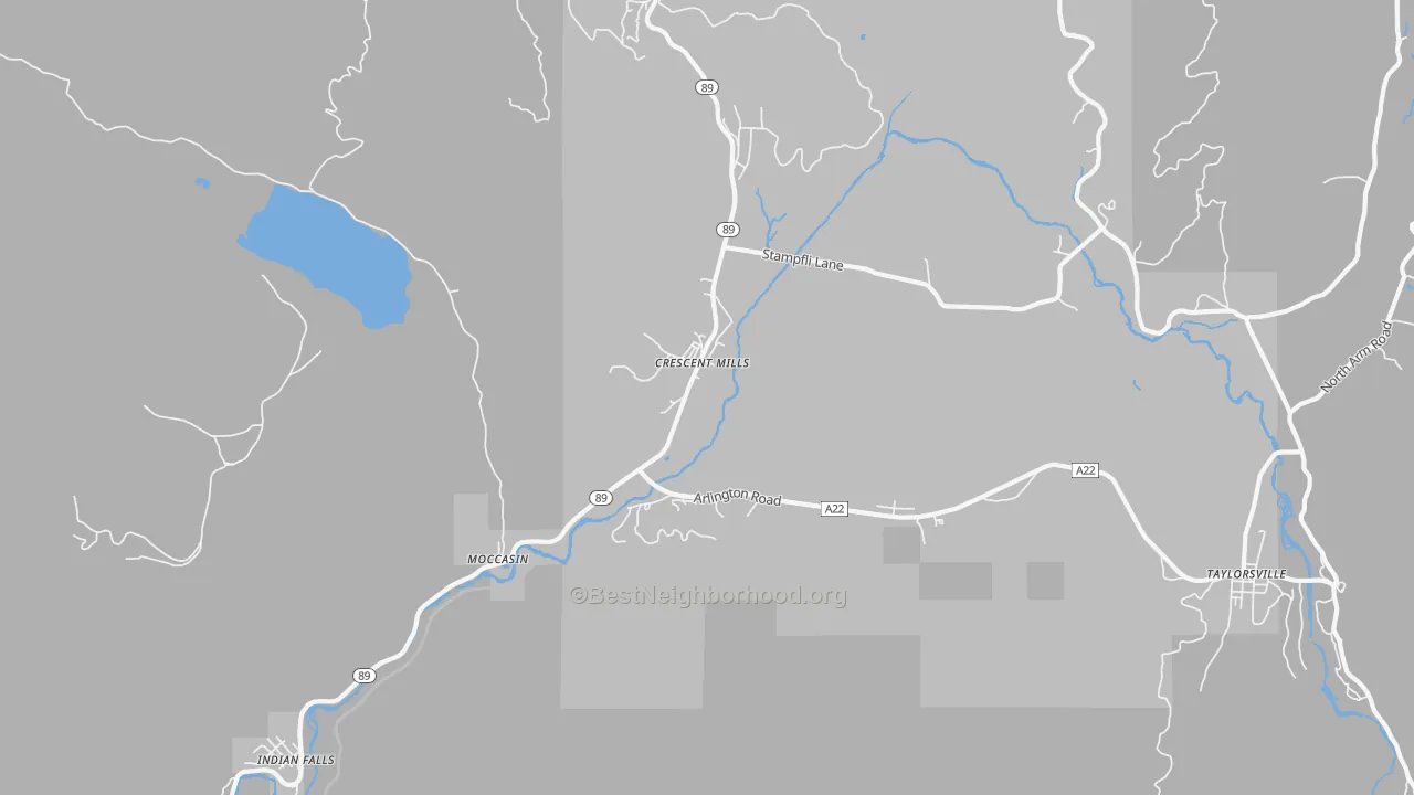 Transit Grade map of Crescent Mills, CA