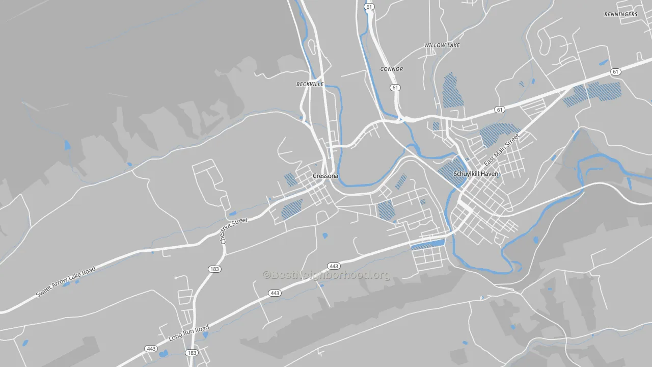 Transit Grade map of Cressona, PA