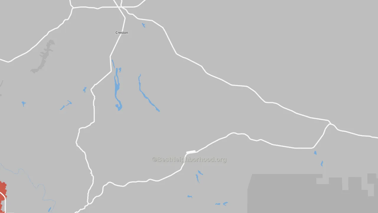 Transit Grade map of Creston, CA