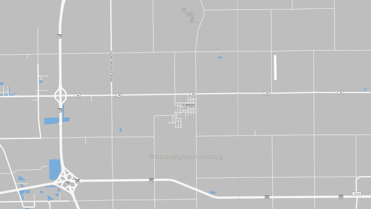 Transit Grade map of Creston, IL