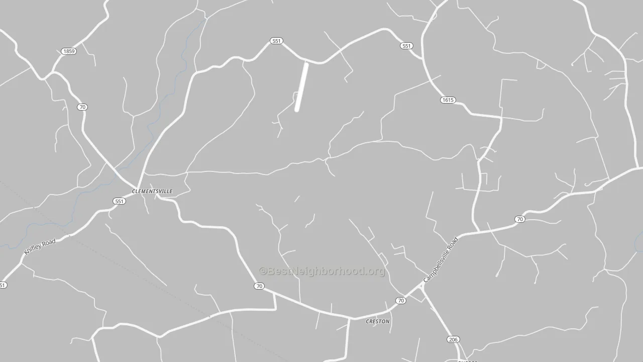 Transit Grade map of Creston, KY