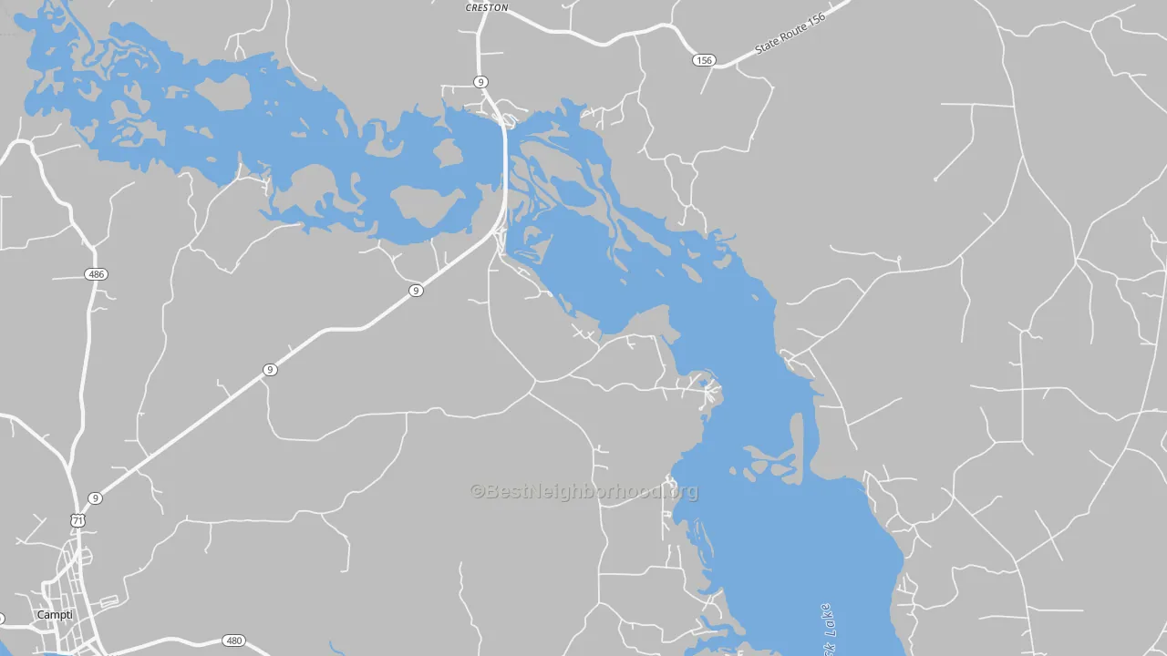 Transit Grade map of Creston, LA