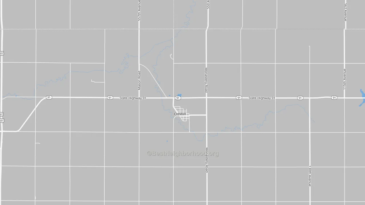 Transit Grade map of Creston, NE
