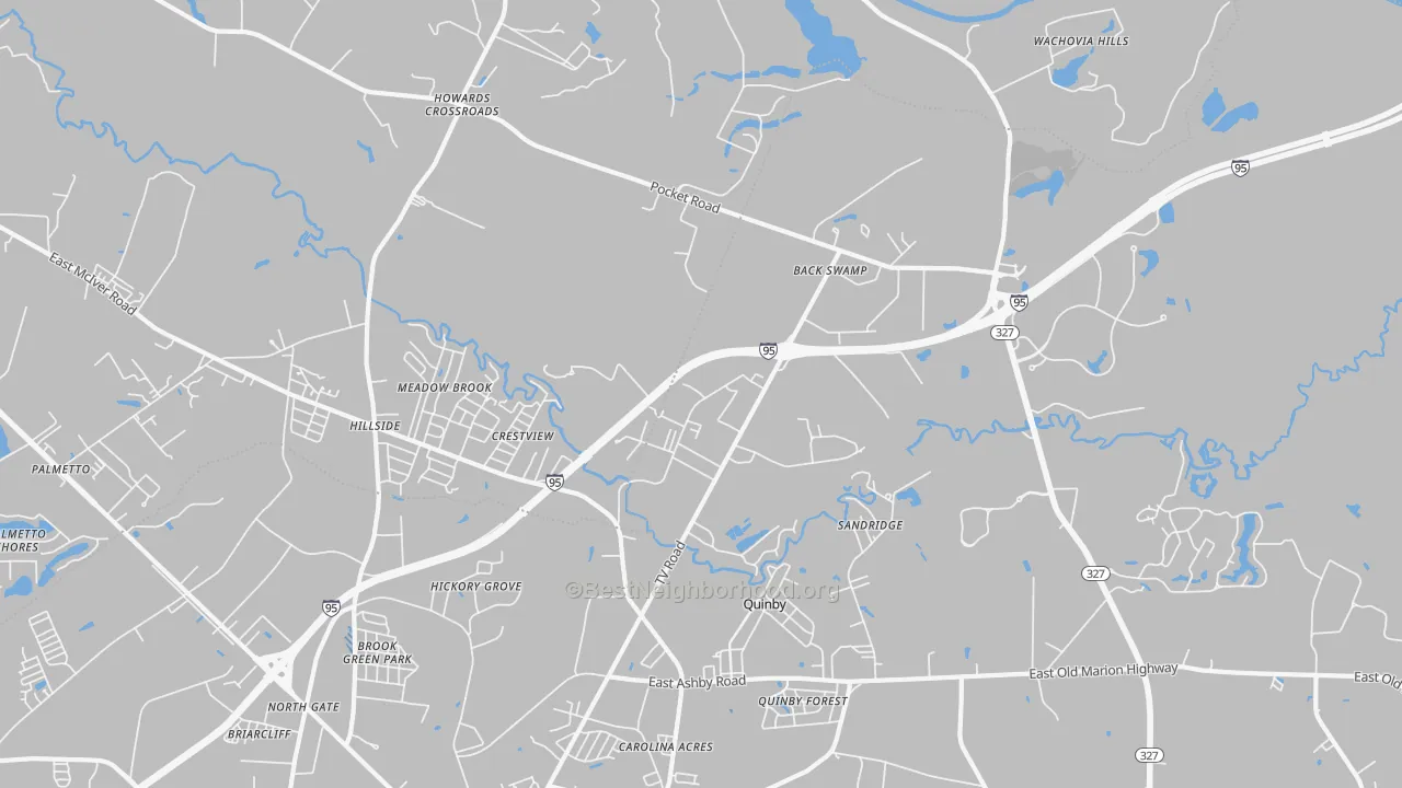 Transit Grade map of Crestview, SC