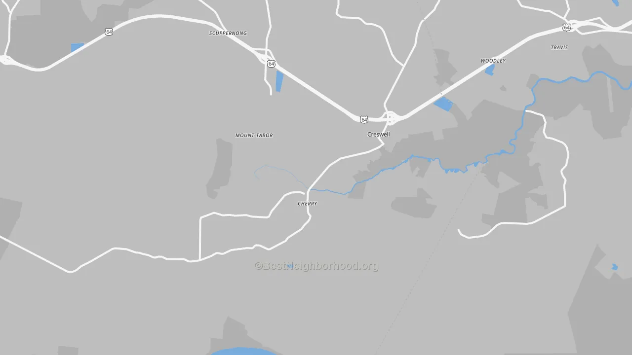 Transit Grade map of Creswell, NC
