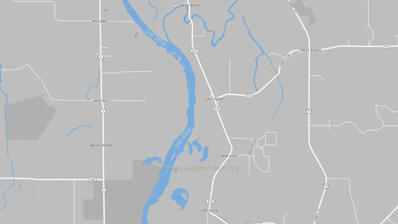 Transit Grade map of Crichton, LA