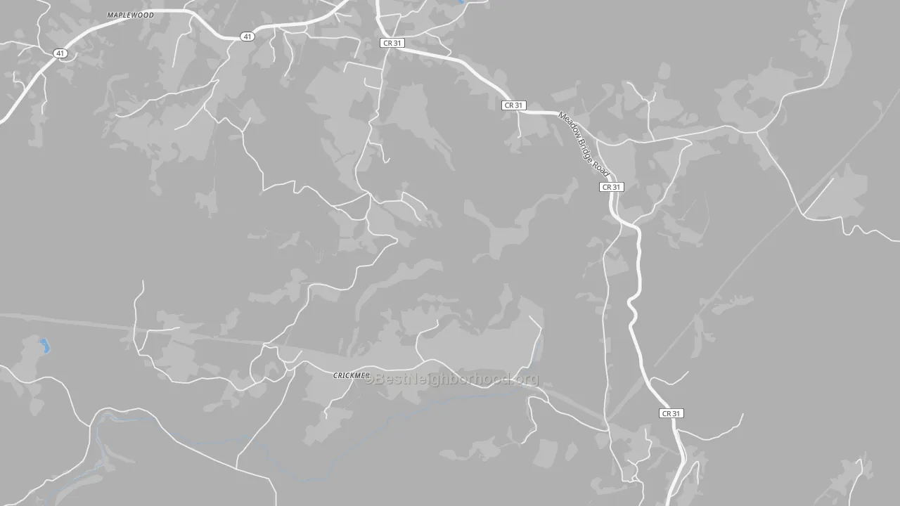 Transit Grade map of Crickmer, WV