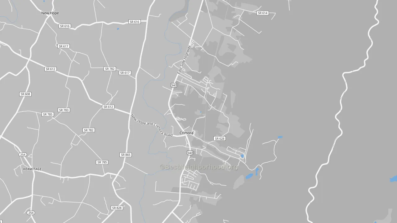 Transit Grade map of Crimora, VA