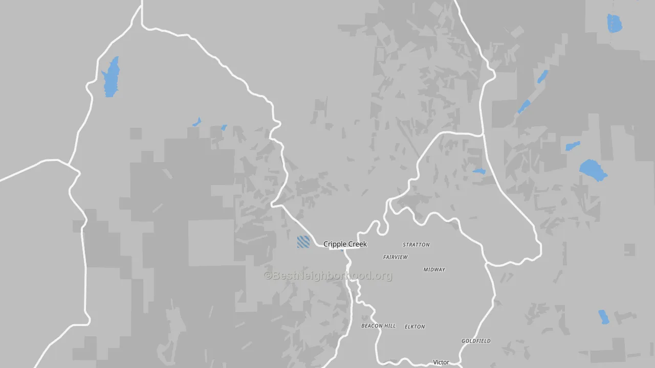 Transit Grade map of Cripple Creek, CO