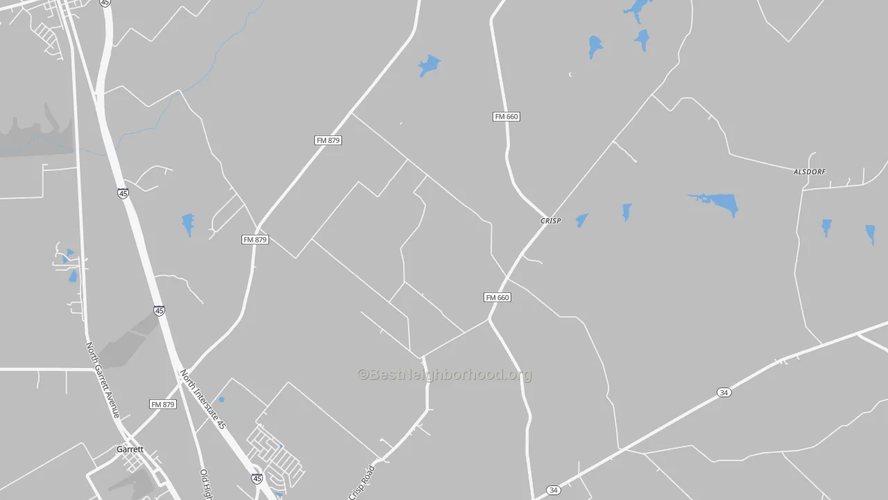 Transit Grade map of Crisp, TX