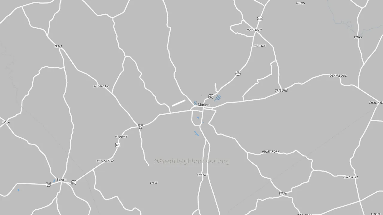 Transit Grade map of Crittenden County, KY