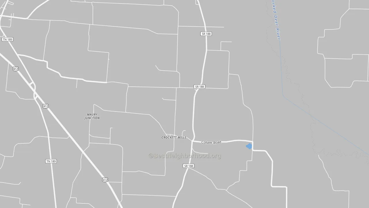 Transit Grade map of Crockett Mills, TN