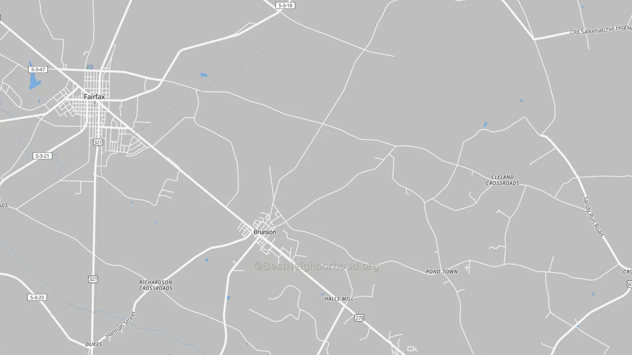 Transit Grade map of Crocketville, SC