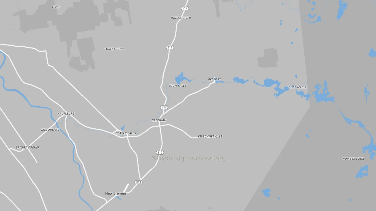 Transit Grade map of Croghan, NY