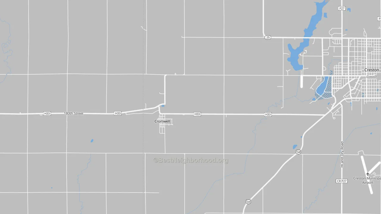 Transit Grade map of Cromwell, IA