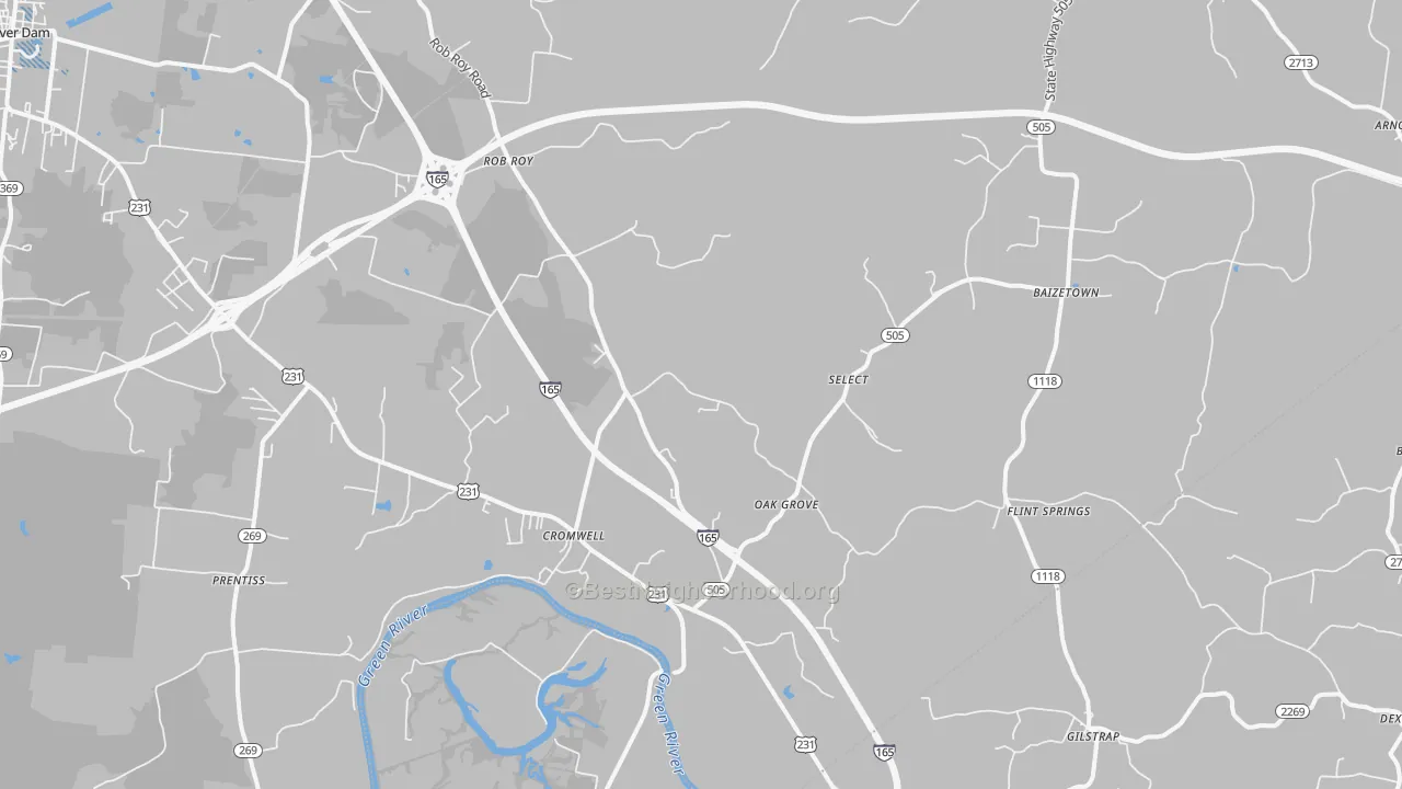 Transit Grade map of Cromwell, KY