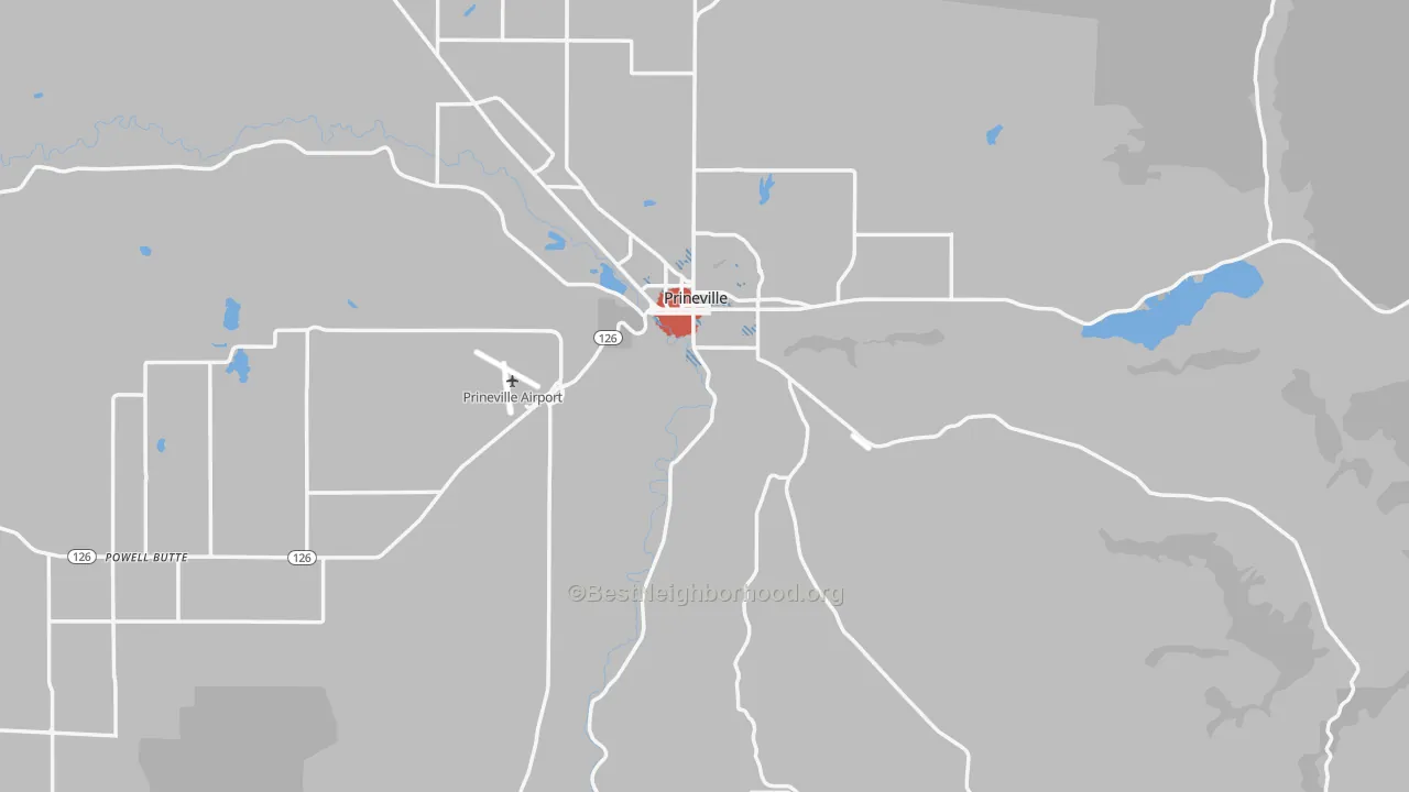 Transit Grade map of Crook County, OR