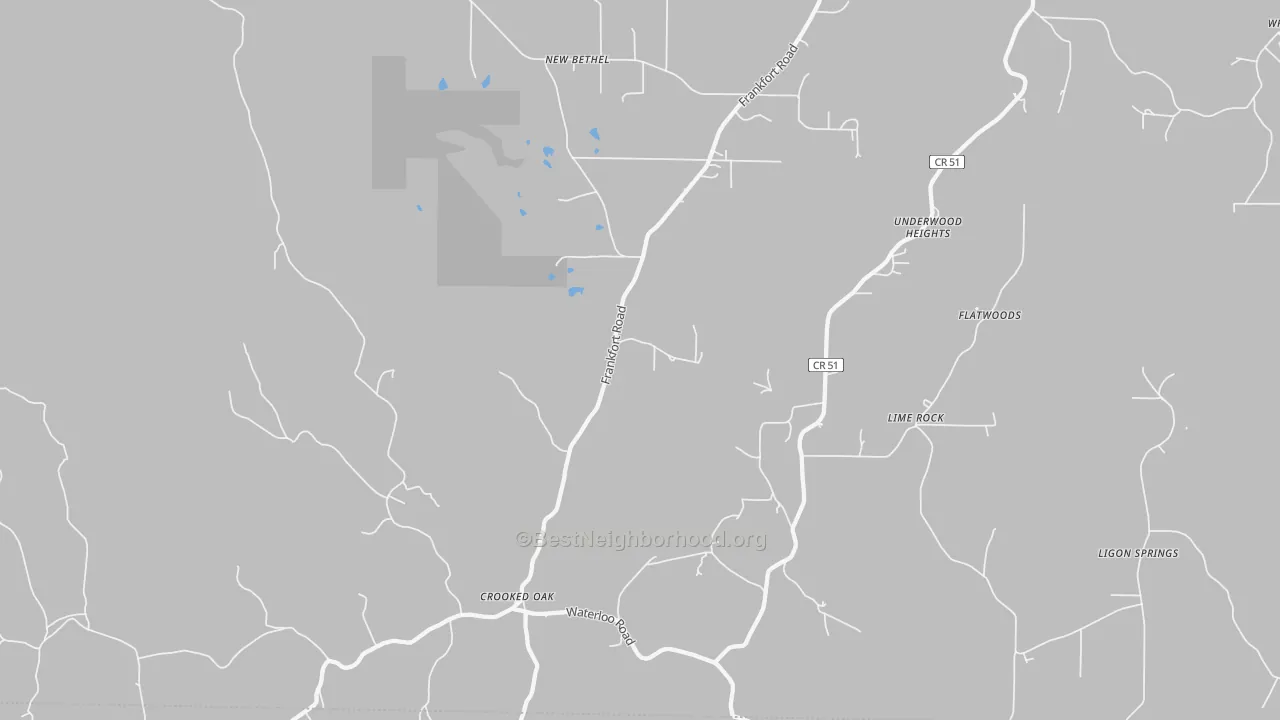 Transit Grade map of Crooked Oak, AL