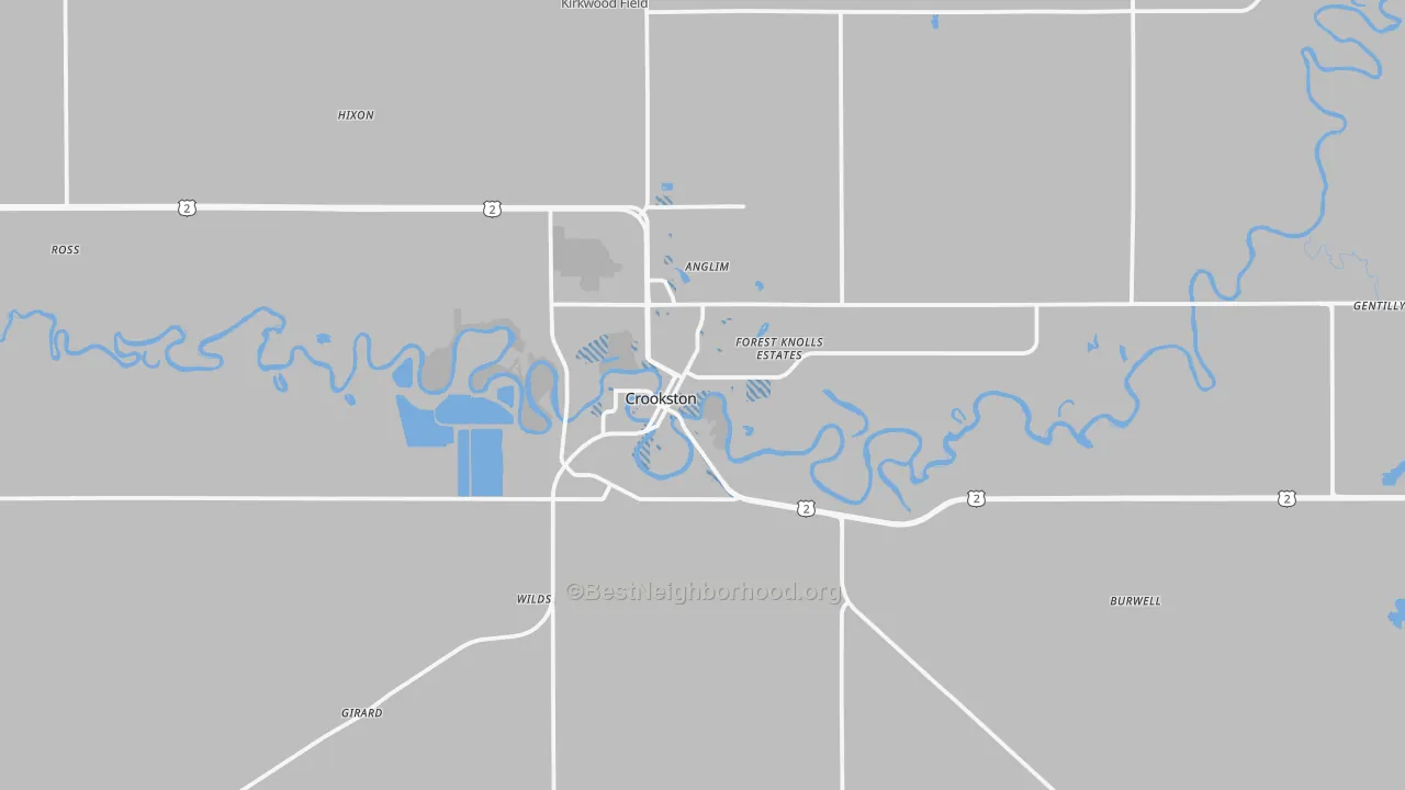 Transit Grade map of Crookston, MN
