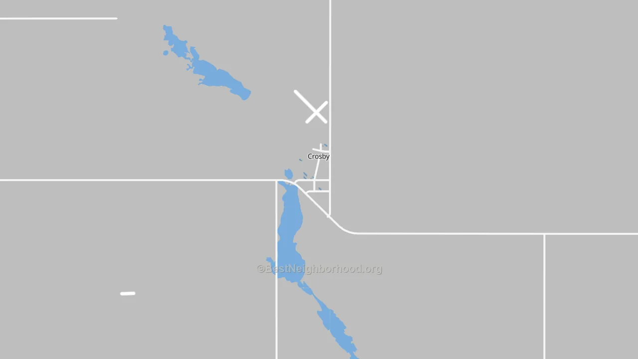 Transit Grade map of Crosby, ND