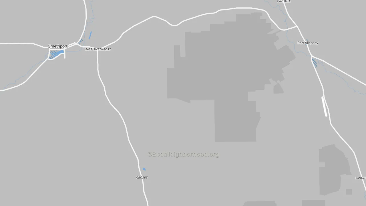 Transit Grade map of Crosby, PA