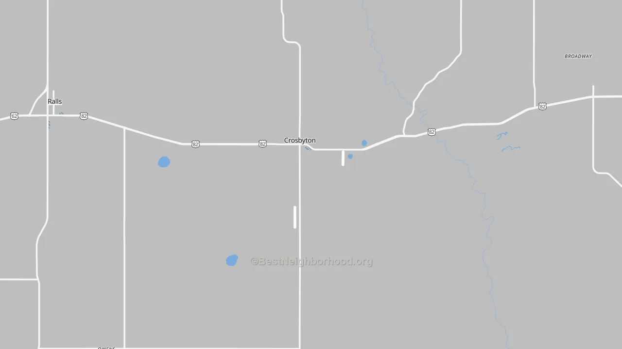 Transit Grade map of Crosbyton, TX