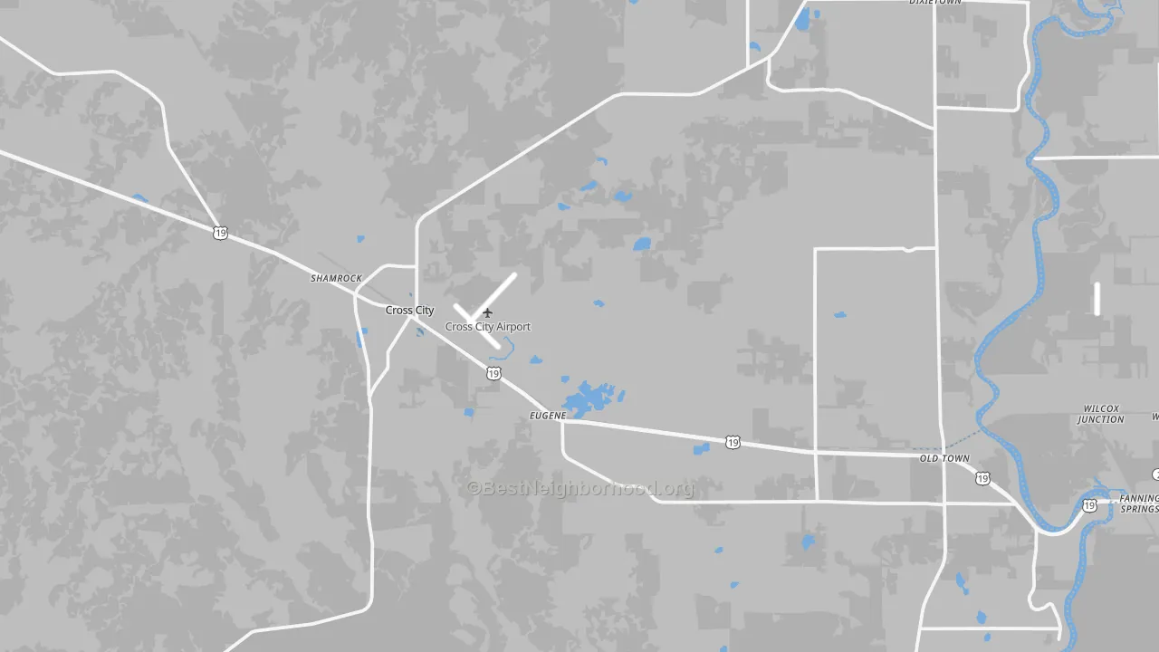 Transit Grade map of Cross City, FL